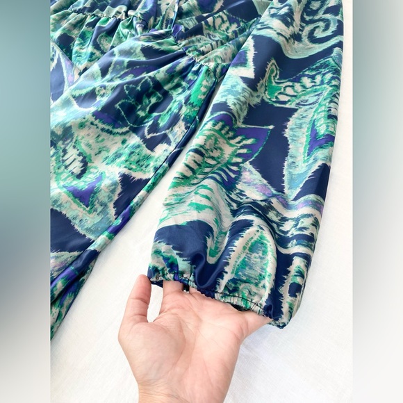 Maternal America Boho Satin Maternity Dress - Picture 9 of 11